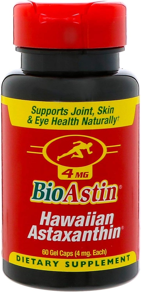 BioAstin Hawaiian Astaxanthin Antioksidantas 4 MG (60 Gelis kapsulių)
