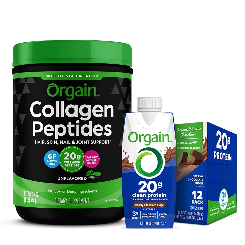 Organ Grass Fed hydrolyzed Collagen Peptides proteinų milteliai - Paleo & Keto Friendly, Amino rūgščių papildas, Pasture išaugintas ir žolė Fed Clean proteinas purtyti, kreminės šokolado Fudge - Maisto pakeitimas