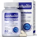 6-in-1 magnio kompleksas, 420 mg grynas magnio glicinatas, magnio papildas su GABA, 5-HTP, L- teaninas, L- tirozinas, vegetariškas & didelė absorbcija, 60 kapsulių