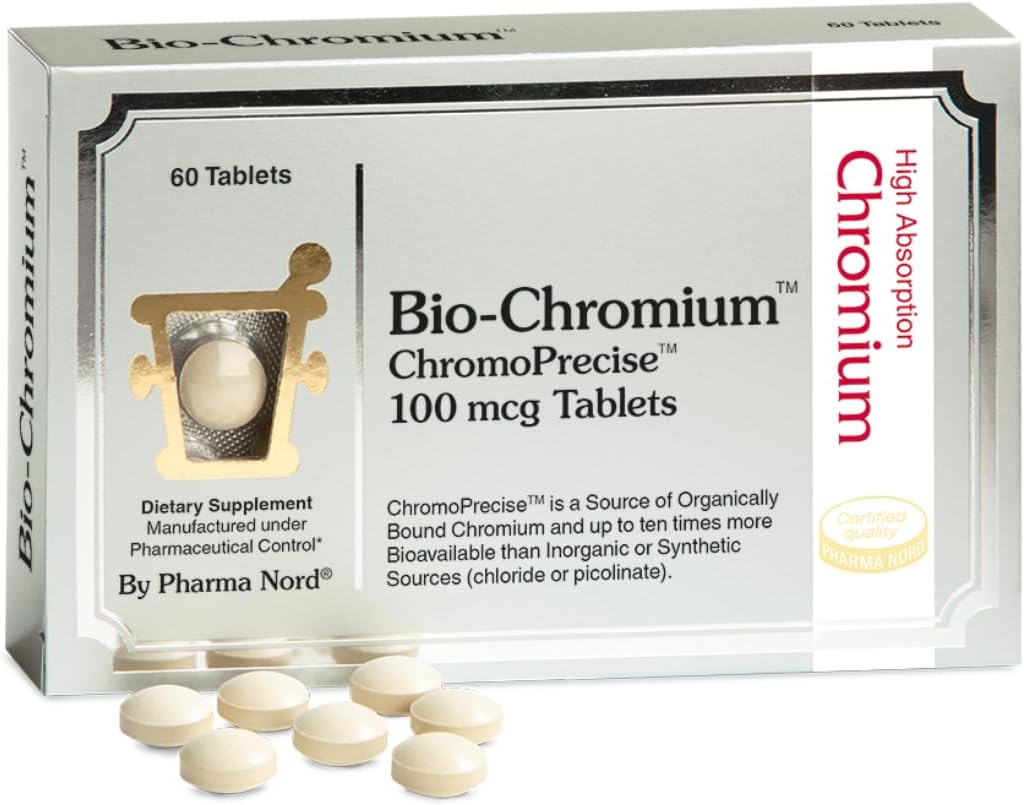 Bio- Chromo 100 mcg, 124; 10x Geresnė absorbcija, 124; patentuota formulė, skirta apsaugoti Craving, 124; ChromoPrecise organinis chromas, priedas, ® 124; Pagaminta pagal farmacinius standartus (60)