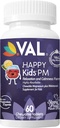 VAL Happy Kids PM – Sugar-Free Chewable Magnesium with Melatonin | Sleep Support for Children | Magnesium Glycinate + Citrate + Taurate | B6, C | Fruit Punch | 60 Tablets | Non-GMO
