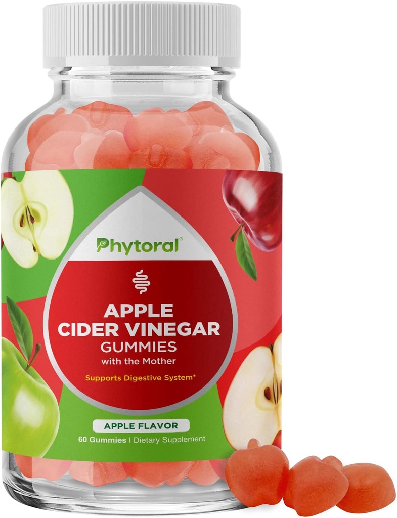 Apple Cider Actas Gummies su Motina - ACV Gummies su motina suaugusiems imuninės paramos Digestion Glut Health and Energy Support Addition - Apple Cider Actas Gummy Vitaminai suaugusiems