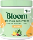 Bloom Nutrition Superfood Green Mill, Digestive Enzymes w / Probiotics & Prebiotics, Gut Health, Bloating Relief for Women, Chlorella, 15 SVG (15 serverių (pakuotėje 1), Mango)
