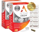 Active Iron Supplement 25mg – Clinically Proven to Increase Iron & Energy Levels – Gentle, Non-Constipating, Highly Absorbed – 120 Capsules