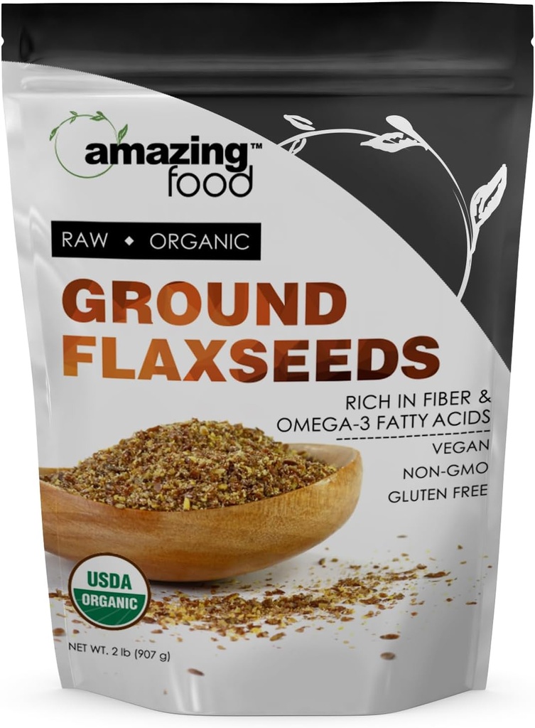Nuostabus maistas Žemės Flaxground Flaxsseed Pudra (2 Lbs)