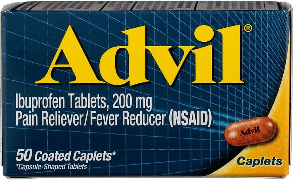 Advil Caplets 50 Ct (2 paketai)