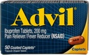 Advil Caplets 50 Ct (2 paketai)