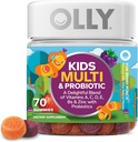 OLLY Kids Multivitaminas & Probiotinė gumija, Digistinis palaikymas, vitaminai A, D, C, E, B, Cinkas, Chewable papildas, Berry Schilor, 35 dienos tiekimas - 70 Skaičiavimas