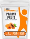 BulkSupples.com Papaya vaisių ekstraktas Milteliai - Papajos ekstraktas, už Digestive Support - Gluten Free, 1g per Serving, 250g (8,8 oz) (Pakuotėje 1)