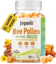 Bee Pollen 1000mg Cukraus Free Gummies, w / Fenugreek, Royal Jelly, Propolis, Organic Bee Pollen Chewable Priedas moterims, Turtingas vitamino E, Imunitetas ir odos priežiūra, 60 Kartų