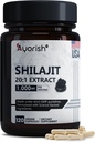 Grynas Shilajit kapsulės 1000mg 120 Count su Fulvic Acid & 85 + Sekti Mineralai už sustiprintos energijos ir imuninės paramos Vyrai & Moterys Geriau nei Shilajit Resin