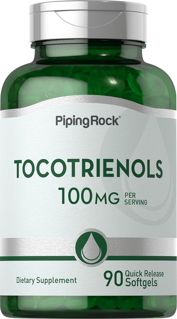 Piping Rock Tocotrienols supplement124; 100mg Ş124; 90 Softgels ® 124; Non- GMO, Gluten Free