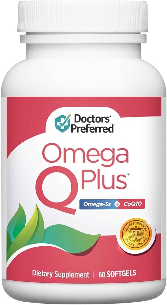 DOKTORIŲ PASIRINKIMAS Omega Q Plus- Omega3 ir CoQ10 priedai Delivers Kasdienis širdies sveikatos palaikymas su 50 mg CoQ10 ir suteikia antioksidanto galios (60 softgels)
