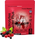 PowderVitaminas Elektrolytes Milteliai Plus (20 Paslaugos) Aviečių Elektrolyte Milteliai Zero Calorie Keto, 0 Cukrus, No Maltodekstrinas, 1000mg Kalio, 120mg Kalcis, 120mg Magnis, Pink Himalayan Salt