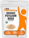 Bulksupples.com Organic Psyllium Husk milteliai - Psyllium Husk milteliai kepimui, pluošto priedas - Gluten Free, 1,4g per Serving, 100g (3,5 oz) (Pakuotėje po 1)
