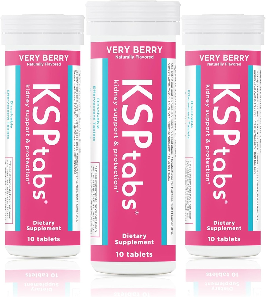 Visi natūrali hidratacija & inkstų sveikatos priedas kovoti su kalcio oksalato kristalinis formavimas, Labai Berry-3 Pack