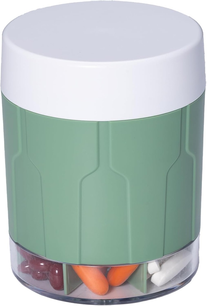 Ekstra didelis priedas organizatorius, Savaitinis pilių organizatorius Butelis, Dienos pilys Dispenser su 7 dideli skyriai, Organizatorius laikyti 7 Dienos Vitaminas Medication, 21 Labelos ir Valymo teptuku Norėdami