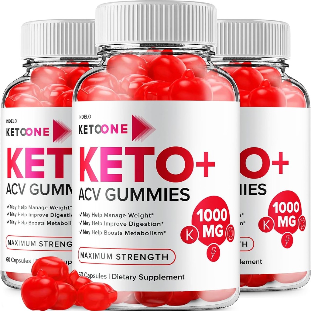 (3 Pack) Keto One Gummies Advanced Loss - ACV Gummies Maximum Strength, Keto One Keto Plus ACV Weight Management Gummies Apple Cider Vinegar, Keto One Gummies Reviews B12 Keto+ACV (180 Gummies)