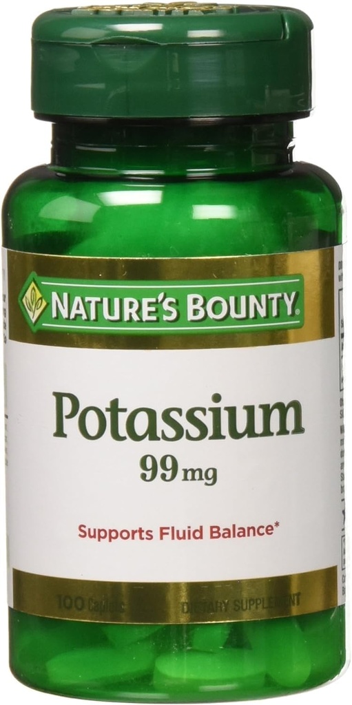 Nature's Bounty Potassium Gluconate 300 Caplets (3 X 100 Count Bottles)