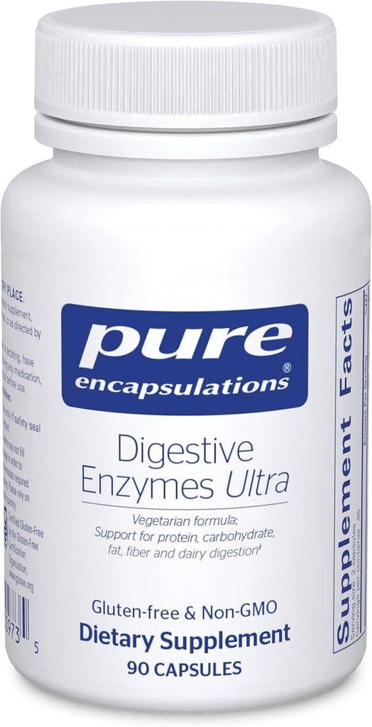 Grynas Encapurations Digital fermentų Ultra - Vegetarian Digitary Ferzyme Priedas remti baltymų, Karb, Fiber, and Dairy Digestion * - 90 Capsules