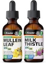 BIO KRAUTER Mullein Tincture 2 Fl. Oz. & Milk Tistle Tincture 2 Fl. Oz.