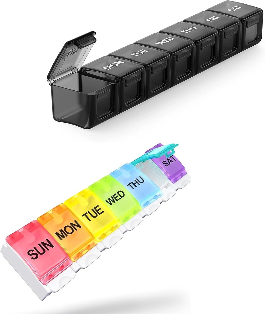 2 Pack Extra Big Pill Organizatorius, Sukuos Savaitės Pill Box, Pill Case, Medicinos Organizatorius Vitaminai, Žuvies aliejai ar papildai