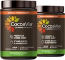 CocoaVia Cardio Health Kakavos milteliai, 60 Paslaugos, 500mg Kakavos flavanoliai, Parama širdies sveikatai, Boost azoto oksido, Pagerinti cirkuliacija, energija, Preworkout, Veganas, Tamsus šokoladas Cacao