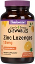 Bluebonnet mityba Earthsweet Cinko Lozenges 15mg Chewables, Plius 100mg vitamino C, Sojos nemokamai, Gluten- Free, Kosher Sertifikuotas, Kiaulė nemokamai, Veganas, Oranžinė Flavored, 60 Lozenges