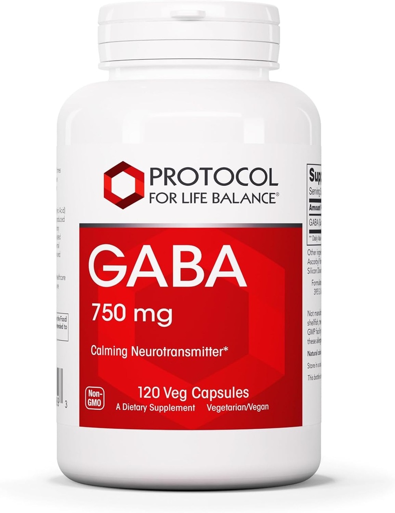 PROTOKOLAS DĖL LIFE BALANCE GABA 750 mg - Normalus kognityvinis priedas - 120 Veg Caps