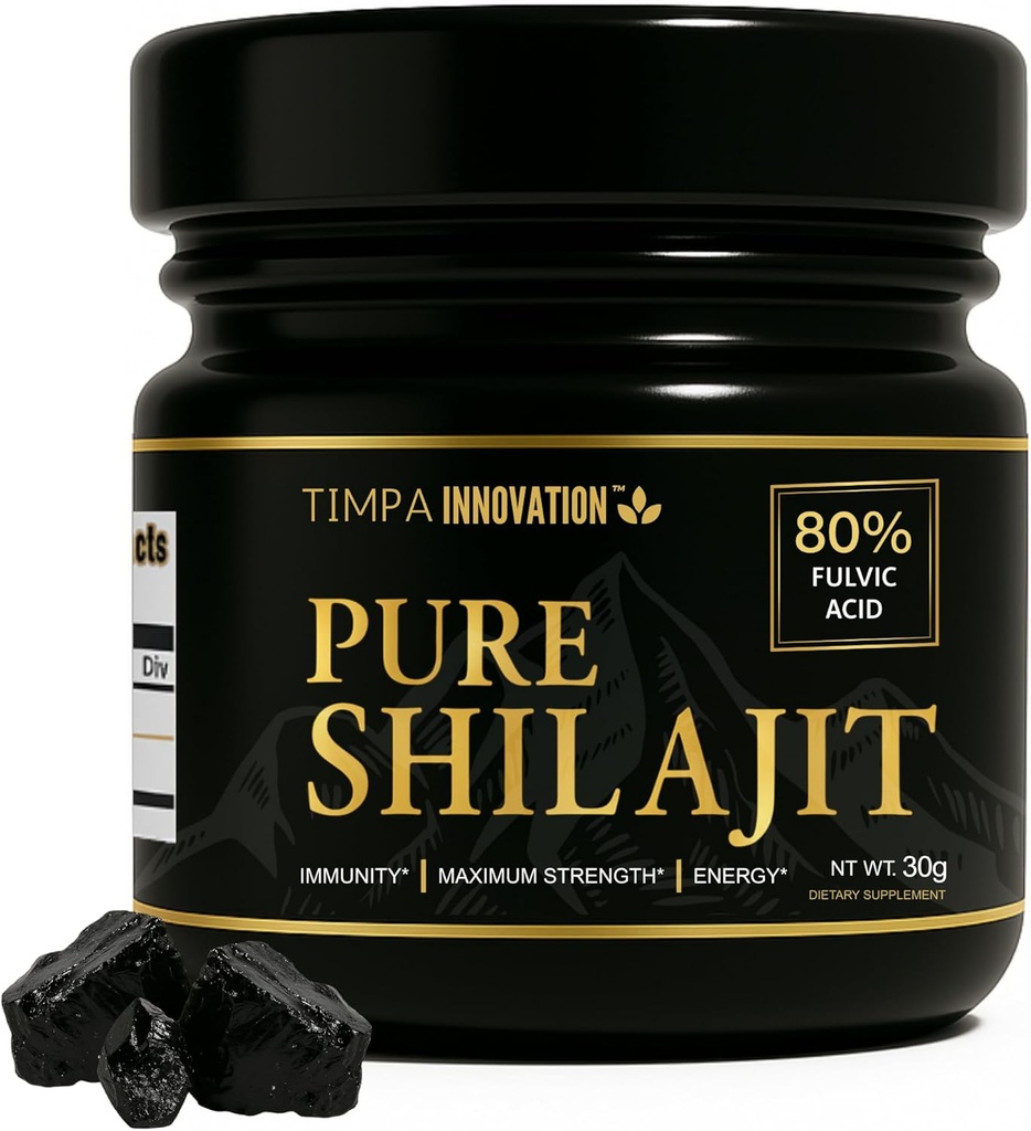 Autentiški Himalayan Shilajit Resin, Chilajil para Hombre 100 Original, 100% Pure Gold Class Shilajit, su 85 + Trace Minerals ir 80% Fulvic acid, vyrams ir moterims 30g 50 Servings