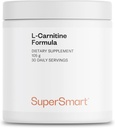 Supersmart - L-Carnitine Formula (Natural Lemon Flavor) - 2-in-1 with Acetyl L-Carnitine & L-Carnitine Tartrate Powder - Amino Acids Complex Supplement | Non-GMO & Gluten Free - 105 g