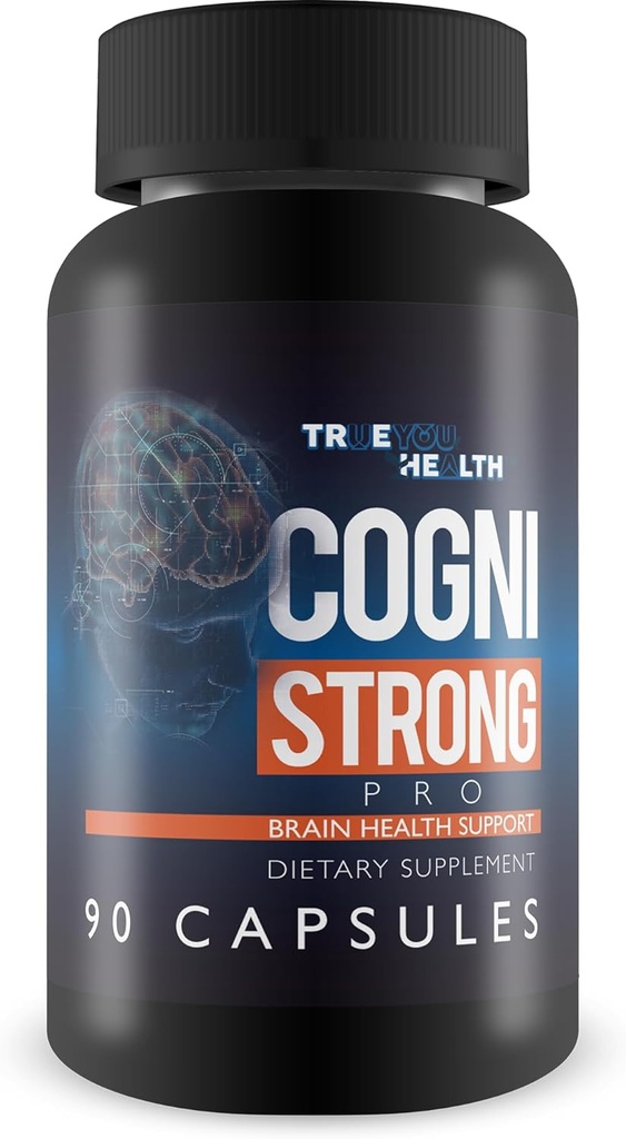 Cogni Strong Pro - Smegenų sveikatos paramos priedas atminčiai, fokusas, aiškumas, & Mood - Smegenų sveikatos papildai suaugusiems su Ginseng, Turmerijos, Žalioji arbata, & Vitaminas D - Nootropinis smegenų Booster