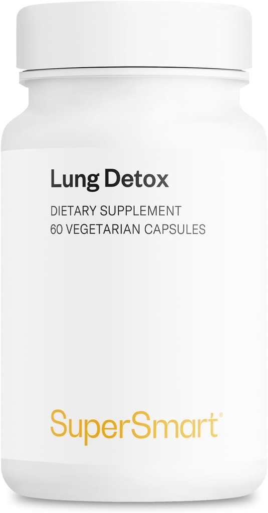 Supersmart - Lung Detox (Advanced Formula) - with Quercetin, Bromelain, Curcuminoids, EGCG | Non-GMO & Gluten Free - 60 Vegetarian Capsules