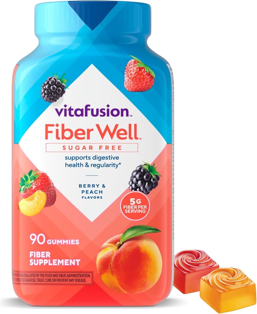 Vitafusion Fiber Well Gummy Vitamins, 90 Count (Packaging May Vary)