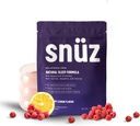 snüz Natural Sleep Support Supplement with Magnesium Glycinate, Myo-Inositol, Apigenin & Glycine, Melatonin Free, Sleep Aid for Adults, Non GMO, Gluten Free, Vegan, Raspberry Lemon Flavor, 30 Svgs