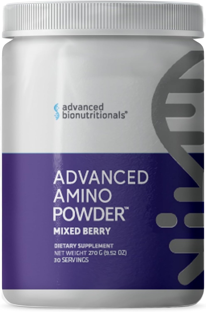 Advanced Bionutritionals - Advanced amino milteliai, amino rūgščių papildas, statyti raumenų, Post Workout Recovery, Energy, Non-GMO, Gluten Free, Dairy Free, Vegan (30 Paslaugos)