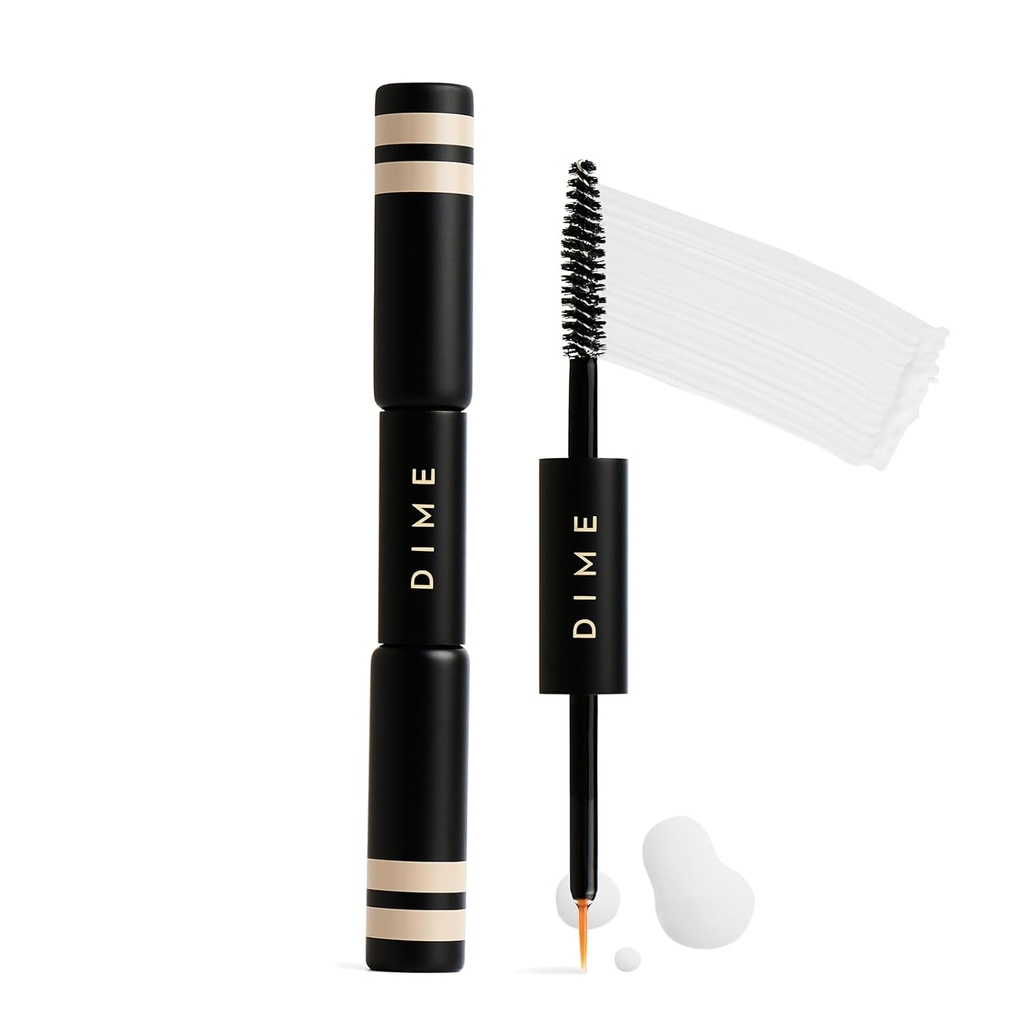 DIME Grožio Boost Duo, Travel- Sized Eyelash Boost serumas ir Eyebrow didinimo gelis Combo, Lash ir Eyebrow augimo serumas, 3 ml kiekvieno