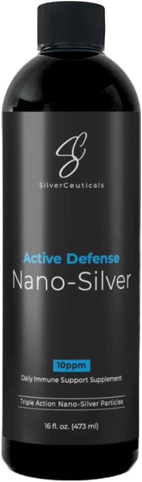 Koloidinis sidabro w / Nano technologija - 10ppm 16oz - 8X Efektyvesnis - Natūrali imuninė parama - Išsaugoti Sick Days - Amžius 5 & Up - Išskiria Aukštesnį PPM Silvers - No Saste & Smell - 3 šalis išbandytas