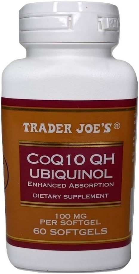 Trader Joe's CoQ10 QH UBIQUINOL Enhanced Absorbtion 100mg 60 Softgels