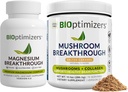 BiOptimizers Magnis Breakthrough 4.0, (60 kapsulės) & Grybų Breakthroom Mills (Sūdyta karamelė, 15 Servings) - Natūralus Miego ir smegenų superfood & Priedas Bundle