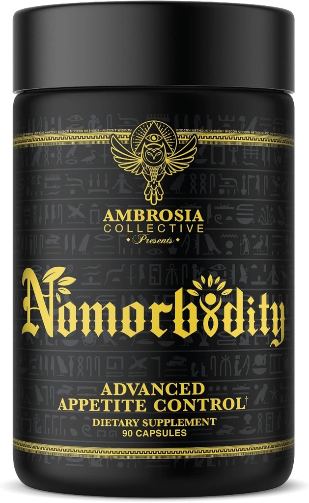 Ambrosia Nomorbidity Advanced Appetite Control & Hunger Management Formulės, 124; Appetite Support & Mood Support with KSM- 66 Ashwagandha, Garcitrin, and Thinogen