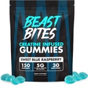 BEAST BITES - Kreatino invazijos guminės - 5g Creapure kreatino monohidratas per aptarnavimą - NSF Sertifikuotas sportui - 30 Paslaugos
