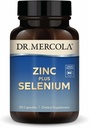 Dr. Mercola Zinc Plus Selenium - Mineral Blend Supplement - for Immune, Brain & Respiratory Support - Contains Zinc Glycinate Chelate & Copper - GMO-Free & Gluten-Free - 90 Capsules (90 Servings)