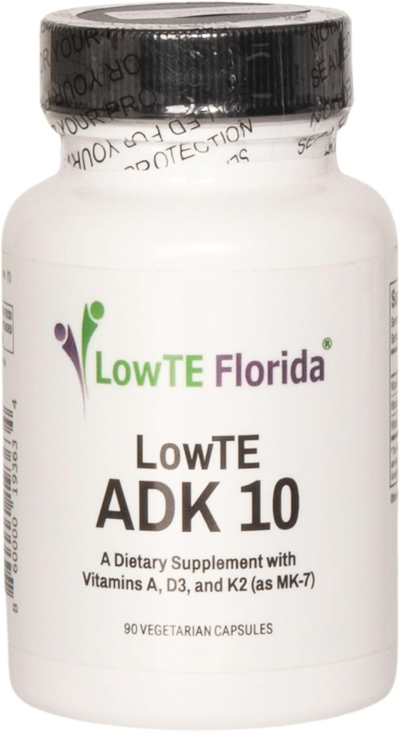 ADK 10- 90 kapsulės I Vitaminas D3 K2 & A, Multivitaminų priedas stipresniems kaulams, teetui ir širdžiai * ir normalaus kraujo spaudimo *, didelio stiprumo vitaminas ADK su vitaminu D3 10 000 TV