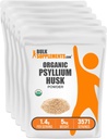 Bulksupples.com Organic Psyllium Husk milteliai - Psyllium Husk milteliai kepimui, pluošto priedas - Gluten Free, 1,4g per Serving, 1kg (2,2 lbs) (pakuotė 5)
