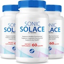 (3 Pack) Sonic Solace - Advanced Formulės išlaikyti sveiką klausą, Oficiali Sonic Solace Ausų sveikatos, Visi natūrali parama bendros geros būklės, SonicSolace apžvalga (180 kapsulės)