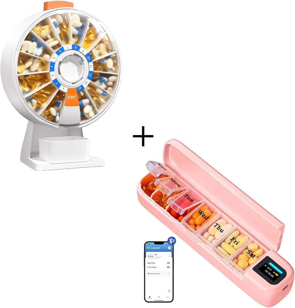 Daviky Pill Dispenser Kasdien, Big Pill Organizuoti, Automatinis Pil Dispenser, Smart Pill Organizatorius su Alarm