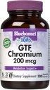 Bluebonnet Nutrition GTF Chromas 200 mcg, Soy- Free, Gluten- Free, Non-GMO, Kosher Certified, Dairy-Free, Vegan, 100 Daržovių kapsulės