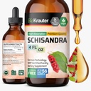BIO KRAUTER Schisandra Berry Drops - Natural Schisandra Addition for Mood Support - Alkoholis ir cukrus Nemokamas ekstraktas - 4 Fl.Oz.