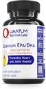 Quantum Nutrition Labs EPA DHA žuvų aliejus Softgels - Omega 3 žuvų aliejus, Omega 3 priedas, EPA DHA, Omega 3 riebalų rūgščių papildai moterims ir vyrams, Natural - 90 Softgel Capsules